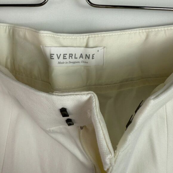Everlane The Wide Leg High Rise Cotton Pant Off White 8 - Picture 3 of 5